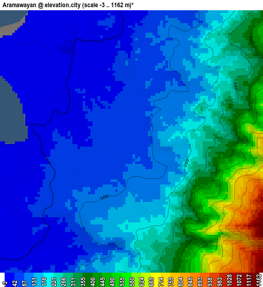 Aramawayan elevation map
