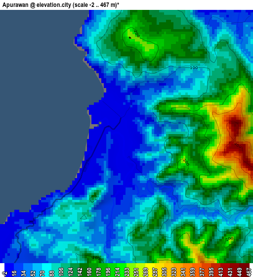 Apurawan elevation map