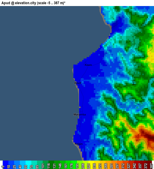 Apud elevation map