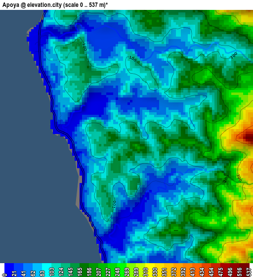 Apoya elevation map