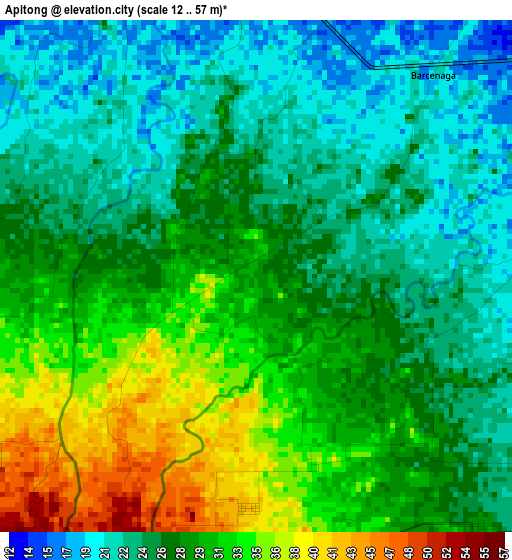 Apitong elevation map