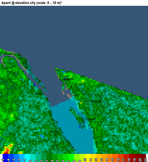 Aparri elevation map