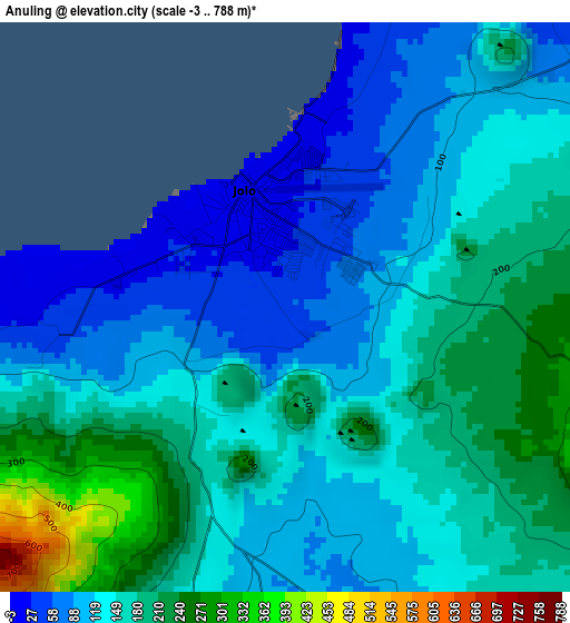 Anuling elevation map