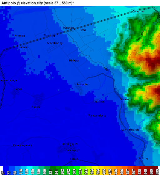 Antipolo elevation map