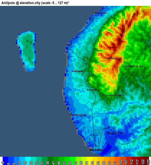 Antipolo elevation map