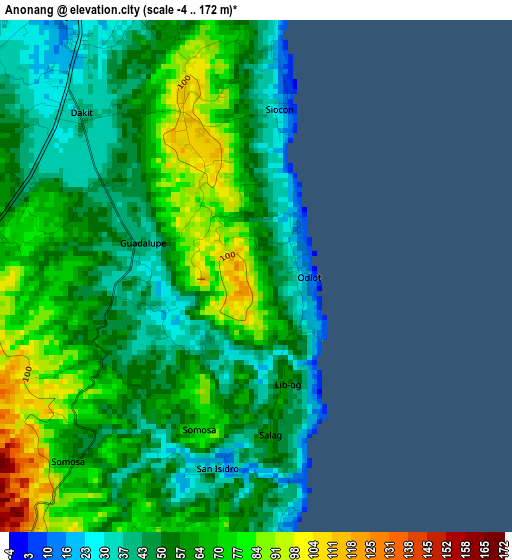 Anonang elevation map