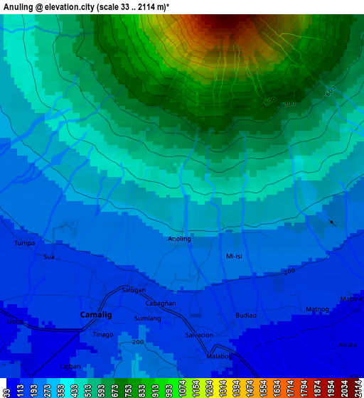 Anuling elevation map