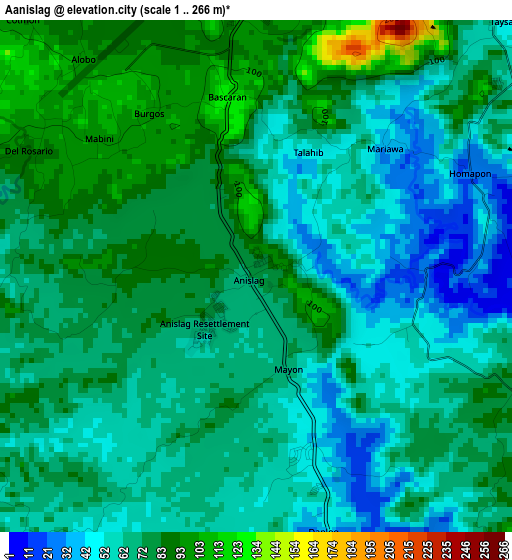 Aanislag elevation map