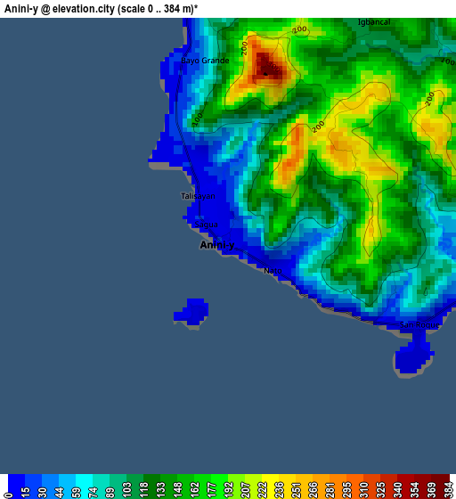 Anini-y elevation map