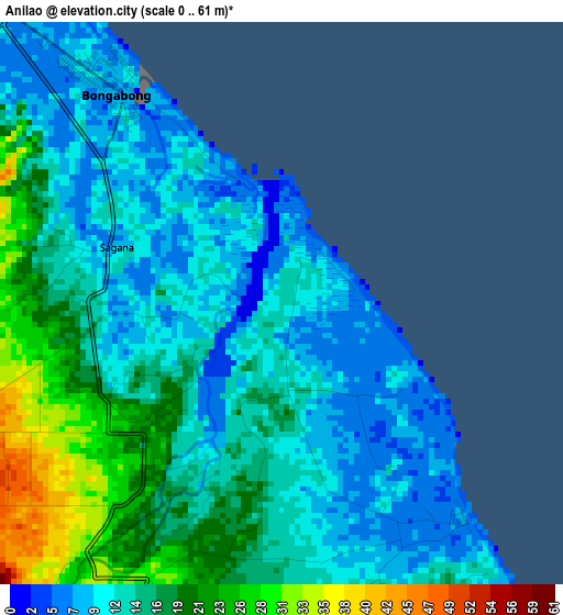 Anilao elevation map