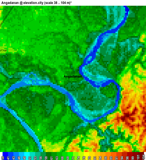 Angadanan elevation map