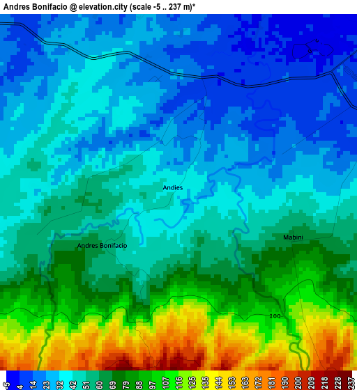 Andres Bonifacio elevation map