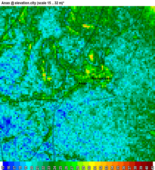 Anao elevation map