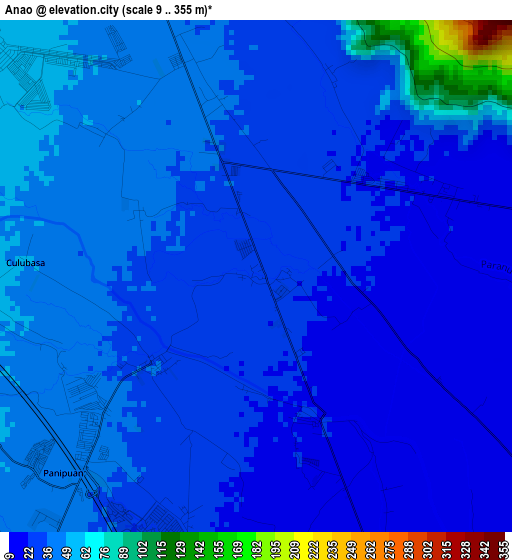 Anao elevation map