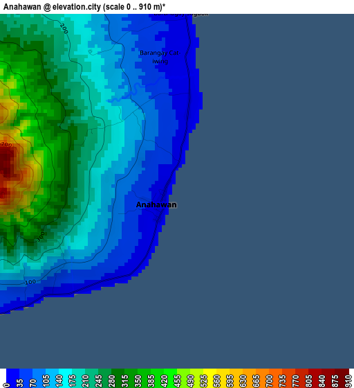 Anahawan elevation map