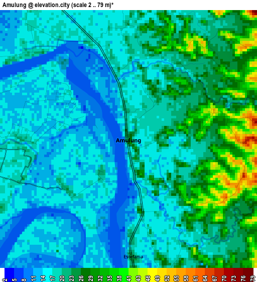 Amulung elevation map