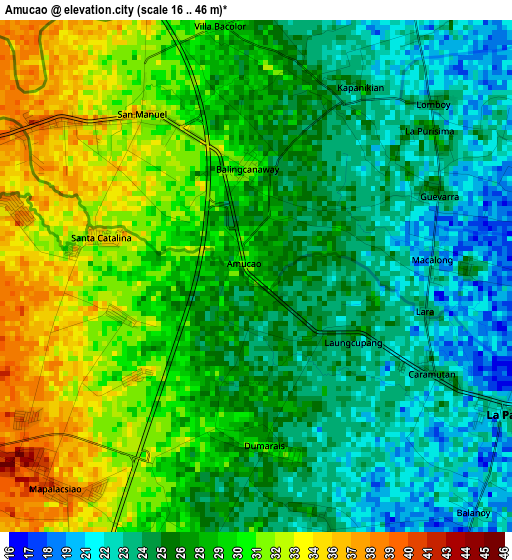 Amucao elevation map