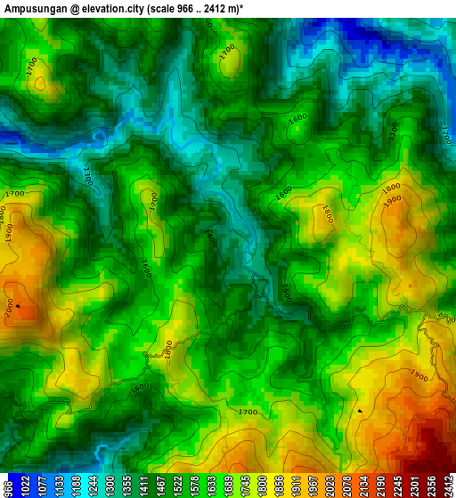 Ampusungan elevation map