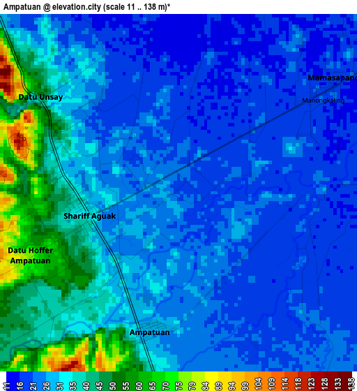 Ampatuan elevation map