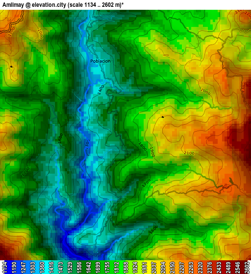 Amlimay elevation map