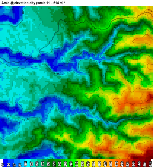 Amio elevation map