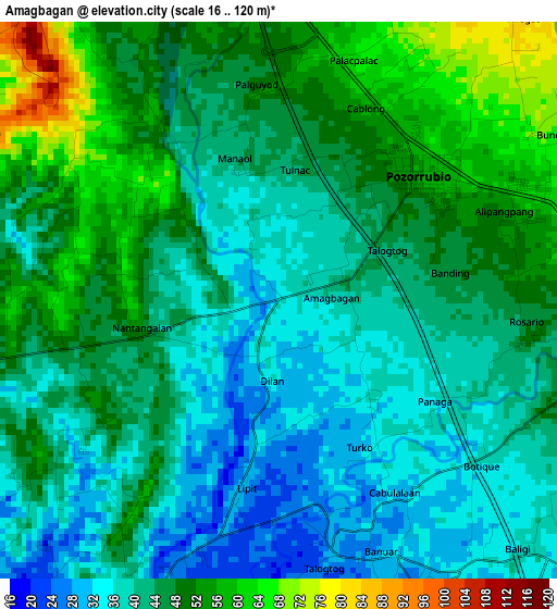 Amagbagan elevation map