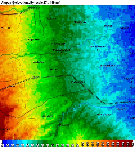 Alupay elevation map