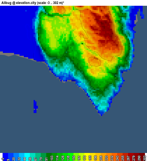 Alibug elevation map