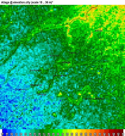 Aliaga elevation map