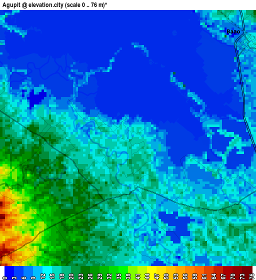 Agupit elevation map