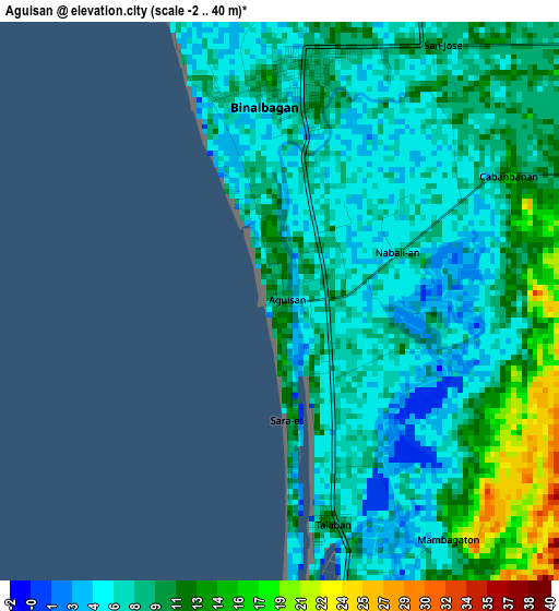 Aguisan elevation map