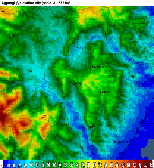 Agpangi elevation map