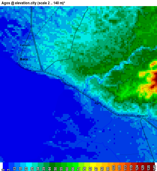 Agos elevation map