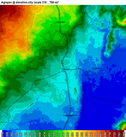 Aglayan elevation map