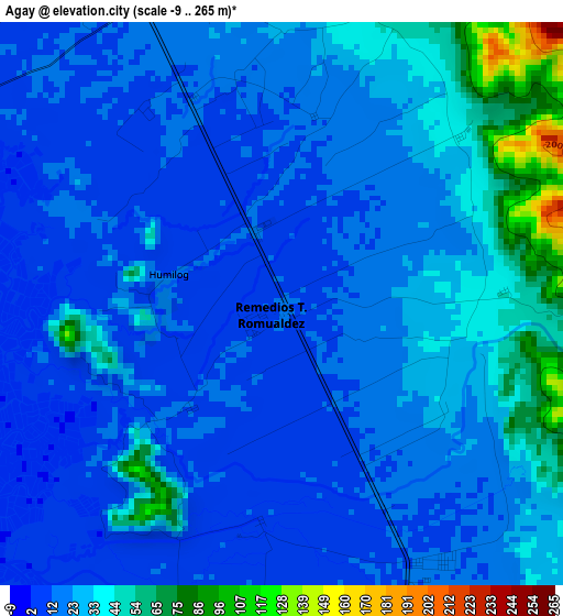 Agay elevation map