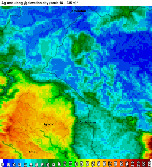 Ag-ambulong elevation map