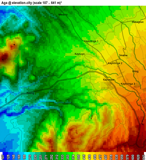 Aga elevation map