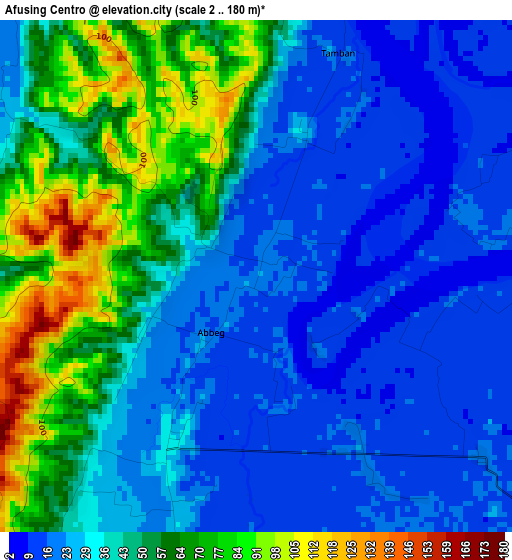 Afusing Centro elevation map