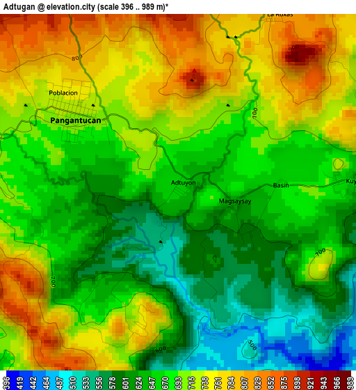 Adtugan elevation map