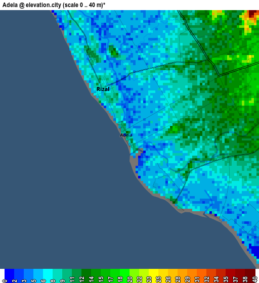 Adela elevation map