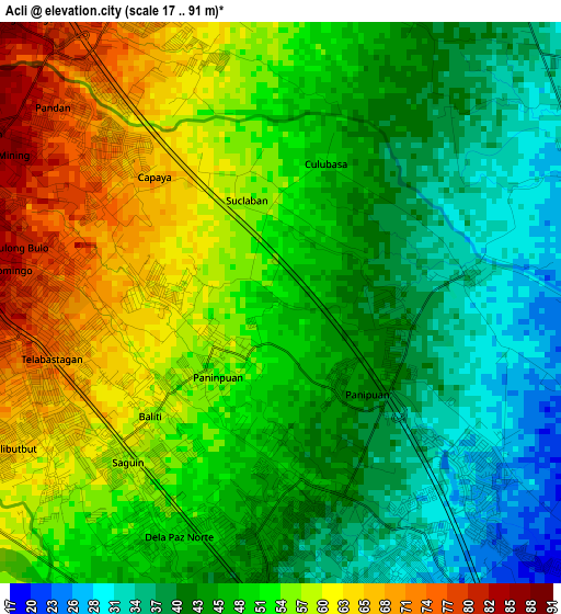 Acli elevation map