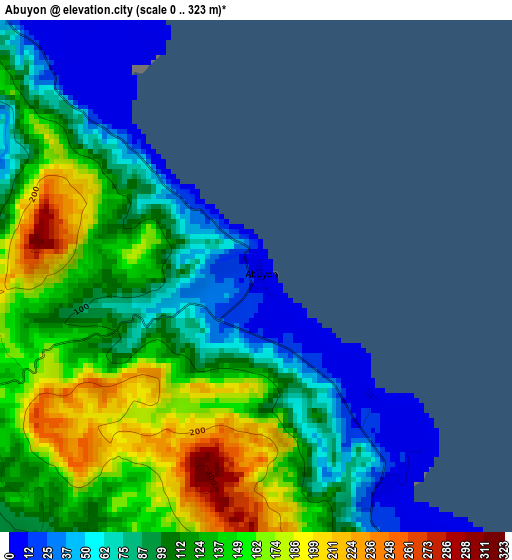 Abuyon elevation map