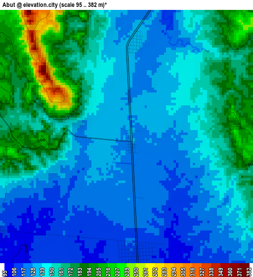 Abut elevation map