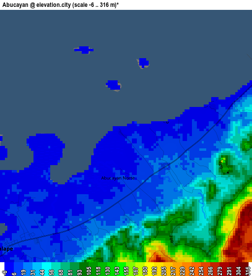 Abucayan elevation map
