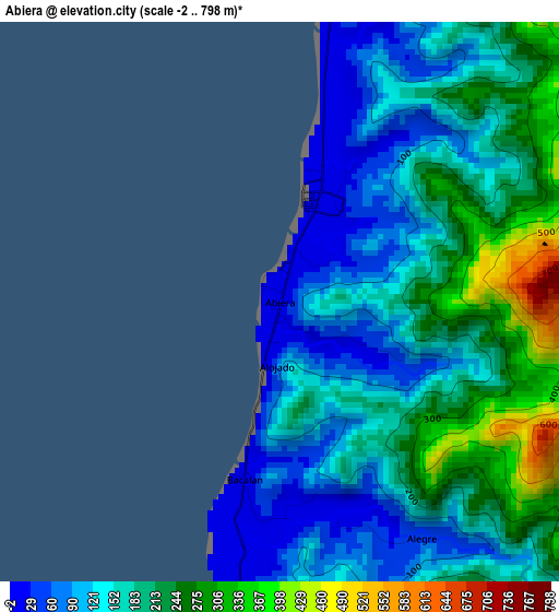 Abiera elevation map