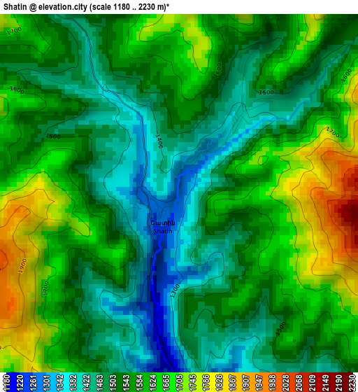 Shatin elevation map