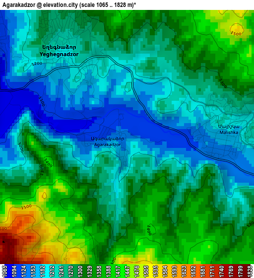 Agarakadzor elevation map