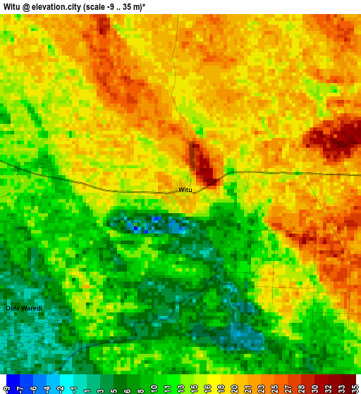 Witu elevation map