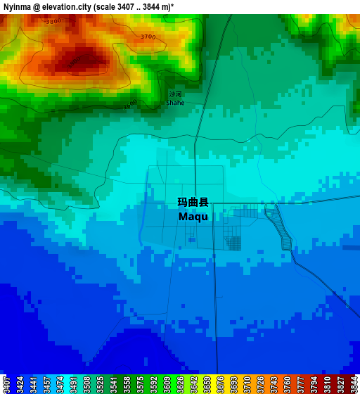 Nyinma elevation map