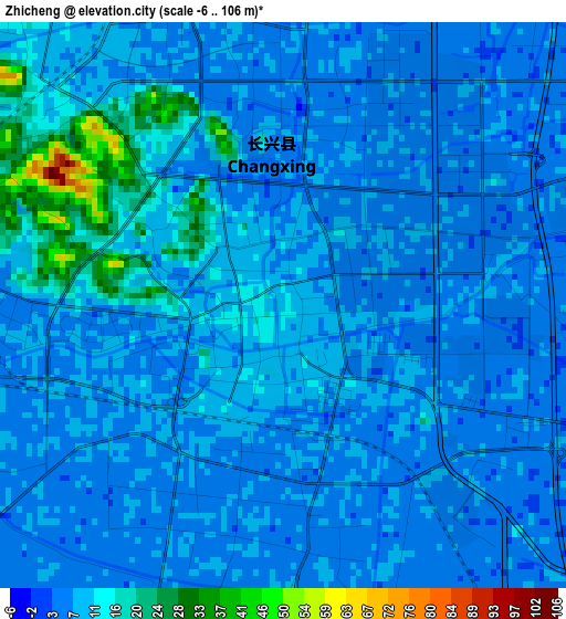 Zhicheng elevation map